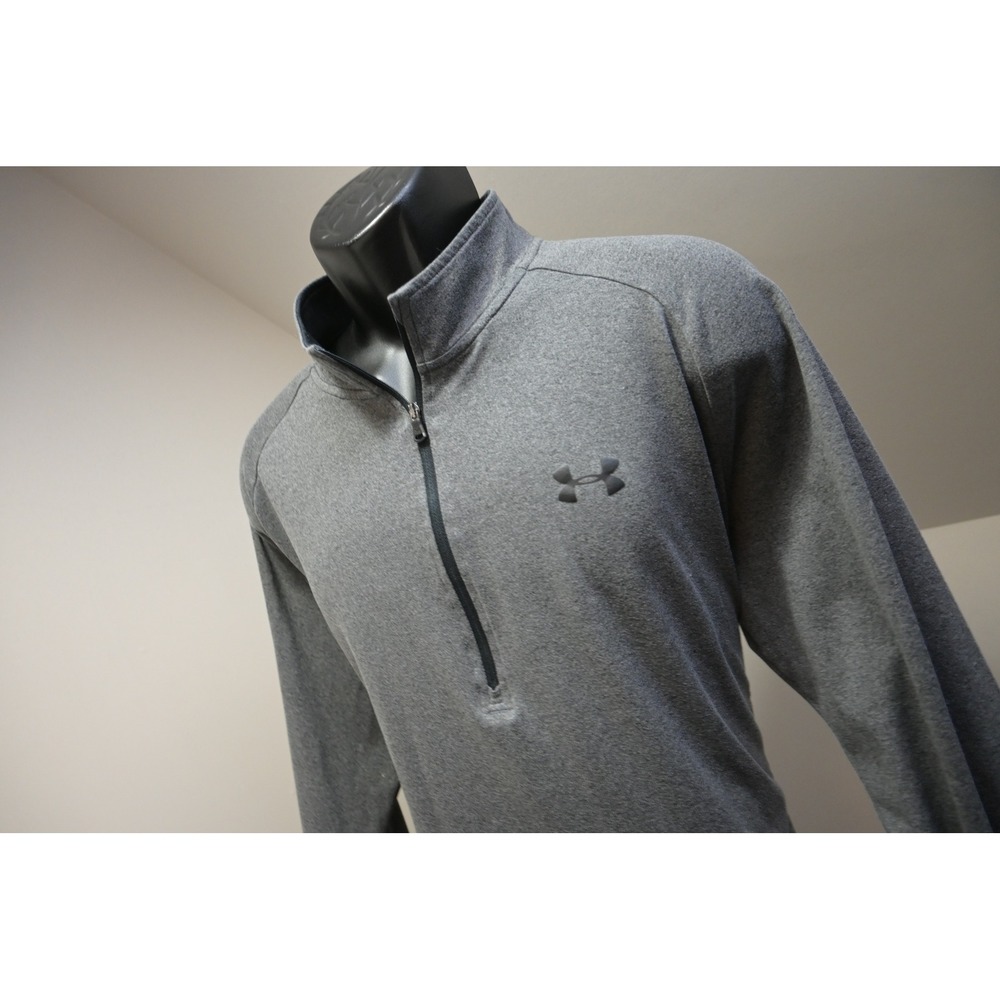 Under Armour 1/4 Zip Pullover Mens 2XL Gray Heathered Long Sleeve Excellent